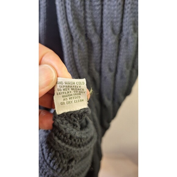 Vtg AFTER THE RAIN Cable Knit Sweater Dress Duster Sz M Button Up Whimsygoth - Picture 5 of 12